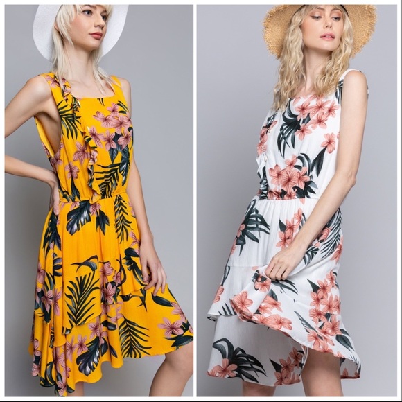 *CLEARANCE* POL Wandering the Tropics Midi Dress - Picture 3 of 15